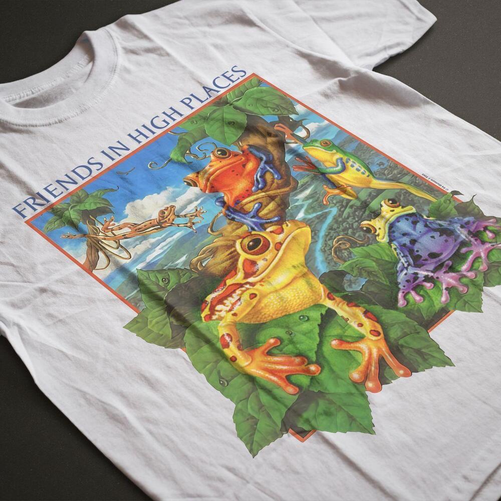 Style 1990S Tree Frog Theme Graphic Human-I-Tees T-Shirt